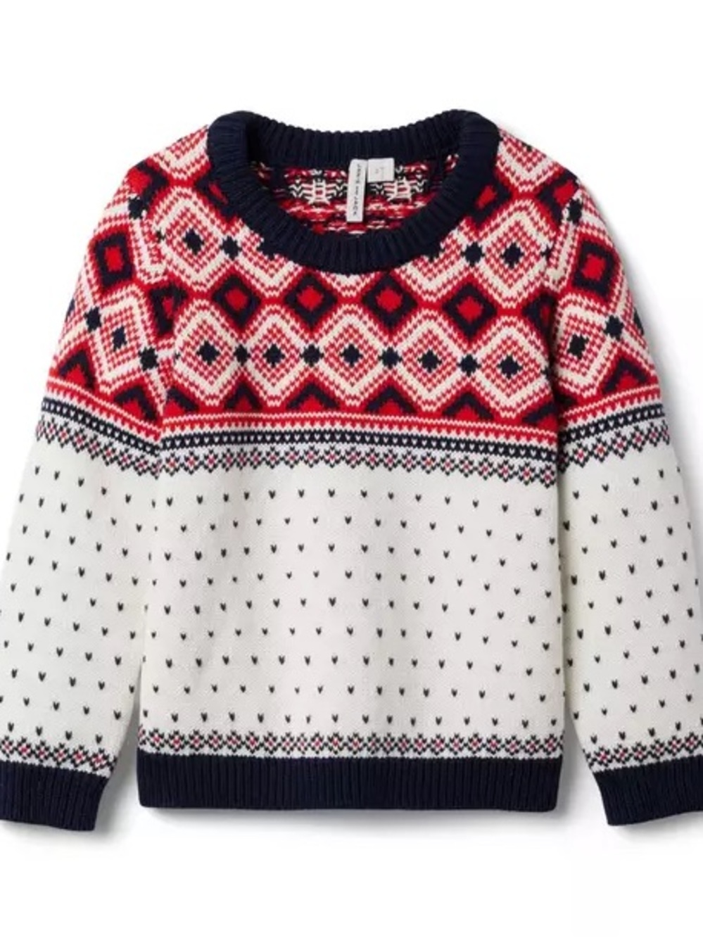 Janie and Jack Fair Isle sweater  geometric knit